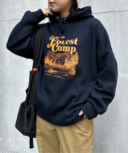 CPCM（シーピーシーエム）の「風景画裏起毛フーディー（パーカー・レディース・グレー/ネイビー/オフホワイト・FREE）」の3枚目の写真