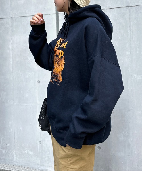 CPCM（シーピーシーエム）の「風景画裏起毛フーディー（パーカー・レディース・グレー/ネイビー/オフホワイト・FREE）」の6枚目の写真