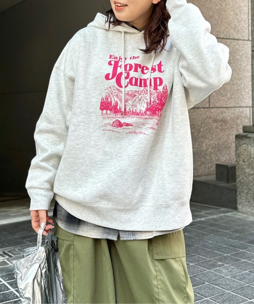 CPCM（シーピーシーエム）の「風景画裏起毛フーディー（パーカー・レディース・グレー/ネイビー/オフホワイト・FREE）」の12枚目の写真