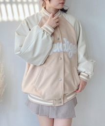 AS KNOW AS plus | ☆フェイクレザー バイカラースタジャン(スタジャン)