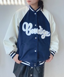 AS KNOW AS plus | ☆フェイクレザー バイカラースタジャン(スタジャン)