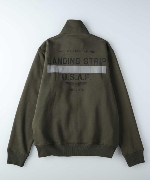 AVIREX(アヴィレックス)の「【AVIREX】スタンドジップジャケット(スウェット・メンズ・ブラック/オリーブ・M/L/XL)」の10枚目の写真