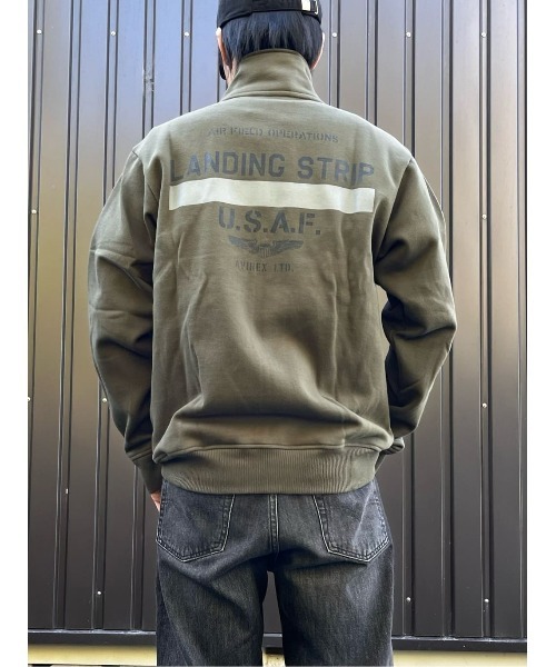 AVIREX(アヴィレックス)の「【AVIREX】スタンドジップジャケット(スウェット・メンズ・ブラック/オリーブ・M/L/XL)」の13枚目の写真