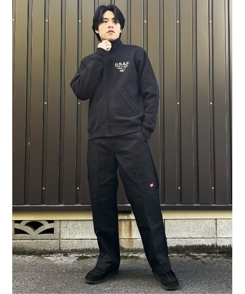 AVIREX(アヴィレックス)の「【AVIREX】スタンドジップジャケット(スウェット・メンズ・ブラック/オリーブ・M/L/XL)」の14枚目の写真