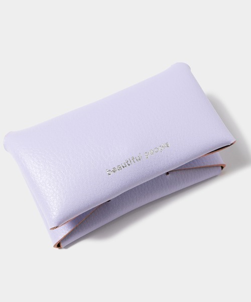 beautiful people（ビューティフルピープル）の「coin&card case in   double sided cowhide（財布・レディース・ピンク/パープル・FREE）」の2枚目の写真