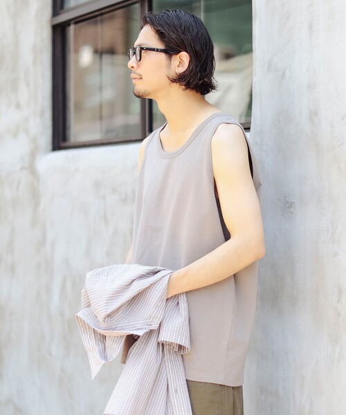 B:MING by BEAMS(ビーミングバイビームス)の「B:MING by BEAMS / ワイドフィット クルーネック タンクトップ(タンクトップ・メンズ・ブラウン系その他5/ブラック/オフホワイト・MEDIUM/X-LARGE/LARGE/SMALL)」の16枚目の写真