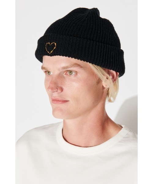 Not So Ape（ノットソーエイプ）の「Cuff Beanie（ニットキャップ/ビーニー・メンズ・ブラック/グリーン・FREE）」の4枚目の写真