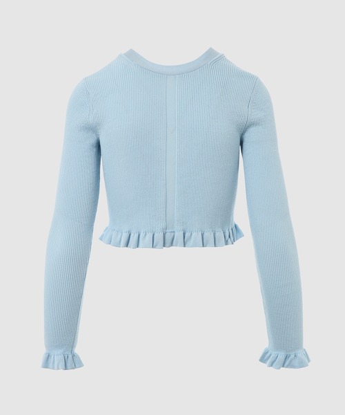 TAN(タン)の「2WAY FRILLS CARDIGAN(カーディガン/ボレロ・レディース・サックスブルー/ダークネイビー/ベージュ・FREE)」の5枚目の写真