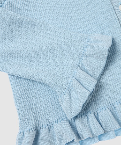 TAN(タン)の「2WAY FRILLS CARDIGAN(カーディガン/ボレロ・レディース・サックスブルー/ダークネイビー/ベージュ・FREE)」の4枚目の写真