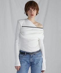 PRANK PROJECT | 【24SPRING PRE ORDER】ワンショルフックアイトップ / One Shoulder Hook Eye Top(Tシャツ/カットソー)