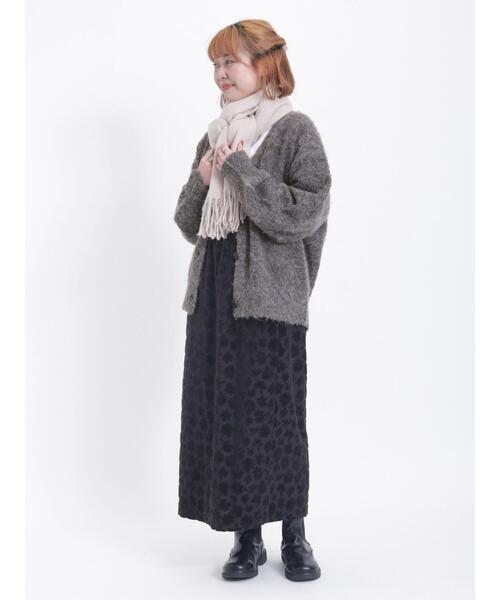 Samansa Mos2（サマンサ モスモス）の「Vネック起毛カーディガン（カーディガン/ボレロ・レディース・オレンジ/グリーン/キナリ/チャコールグレー・F）」の15枚目の写真