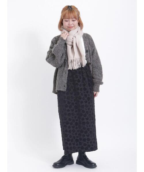 Samansa Mos2（サマンサ モスモス）の「Vネック起毛カーディガン（カーディガン/ボレロ・レディース・オレンジ/グリーン/キナリ/チャコールグレー・F）」の17枚目の写真