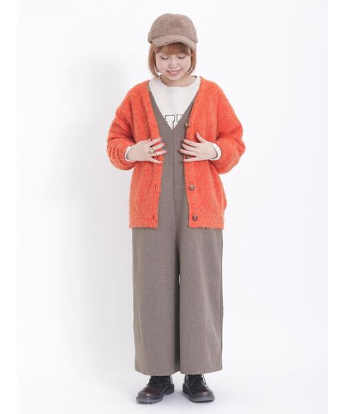 Samansa Mos2（サマンサ モスモス）の「Vネック起毛カーディガン（カーディガン/ボレロ・レディース・オレンジ/グリーン/キナリ/チャコールグレー・F）」の22枚目の写真