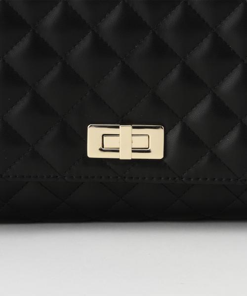 Ray BEAMS（レイビームス）の「Ray BEAMS / キルティングショルダー（ショルダーバッグ・レディース・ブラック・ONE SIZE）」の7枚目の写真