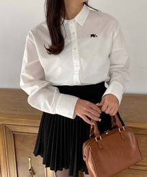 one after another NICE CLAUP | ワンポイント胸刺繍ショートシャツ(シャツ/ブラウス)