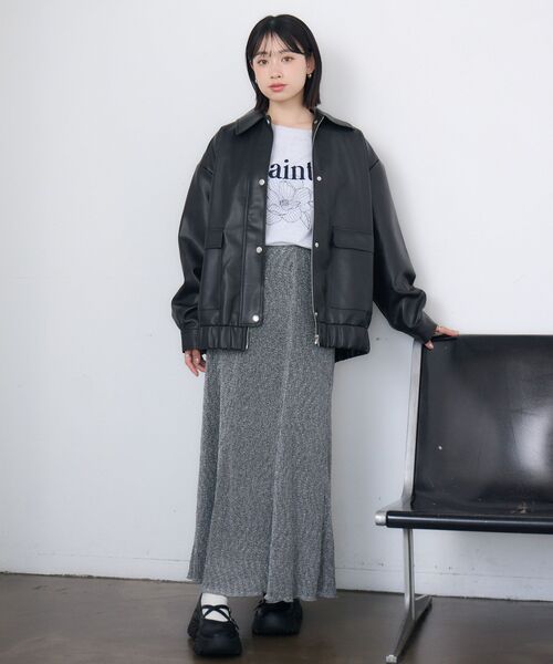 RETRO GIRL(レトロガール)の「Fレザージャケット(ブルゾン・レディース・ブラック/ダークブラウン・FREE)」の14枚目の写真