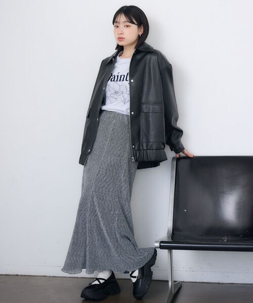 RETRO GIRL(レトロガール)の「Fレザージャケット(ブルゾン・レディース・ブラック/ダークブラウン・FREE)」の15枚目の写真