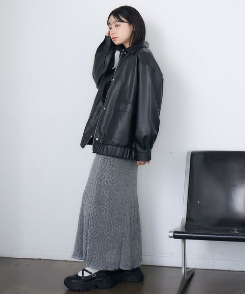 RETRO GIRL(レトロガール)の「Fレザージャケット(ブルゾン・レディース・ブラック/ダークブラウン・FREE)」の16枚目の写真