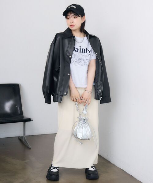 RETRO GIRL(レトロガール)の「Fレザージャケット(ブルゾン・レディース・ブラック/ダークブラウン・FREE)」の19枚目の写真