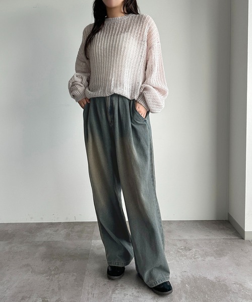 apres jour mignon(アプレジュールミニョン)の「シアーニット【ZOZOTOWN限定アイテム】(ニット/セーター・レディース・ライトグレー/ライトブルー/ピンク・フリー/X-LARGE)」の21枚目の写真