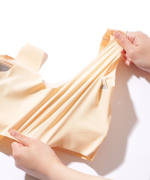 Lace Ladies（レースレディース）の「シアー ドッキング 美シルエット ノンワイヤー ハーフトップ（ナイトブラ・レディース・ブルー/ピンク/ベージュ/ブラック/ライトブルー・85/80/75）」の19枚目の写真