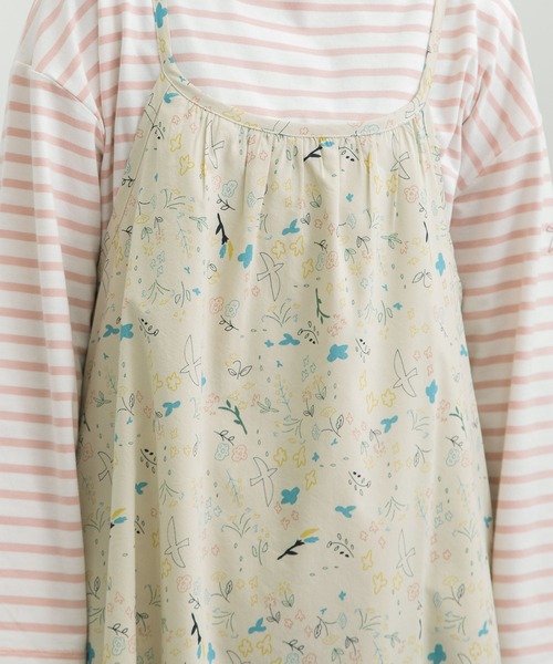 POU DOU DOU（プードゥドゥ）の「ボタニカル線画キャミソールワンピース（ワンピース・レディース・ベージュ/ブルー・3）」の18枚目の写真