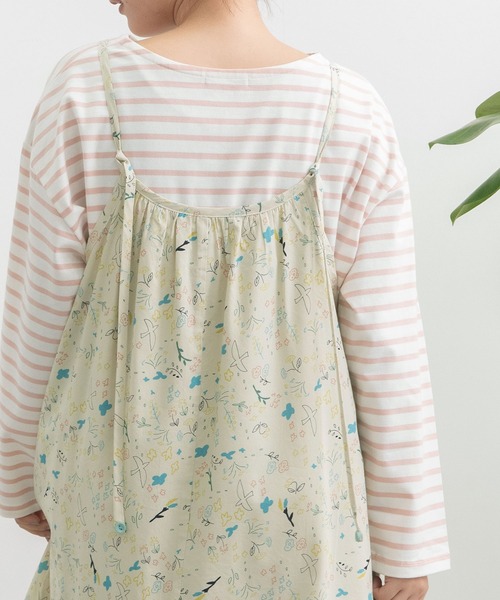 POU DOU DOU（プードゥドゥ）の「ボタニカル線画キャミソールワンピース（ワンピース・レディース・ベージュ/ブルー・3）」の19枚目の写真