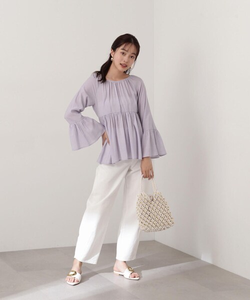 PROPORTION BODY DRESSING（プロポーションボディドレッシング）の「カーブデニム / 1214130204（デニムパンツ・レディース・ホワイト/ブルー・SMALL/MEDIUM）」の6枚目の写真