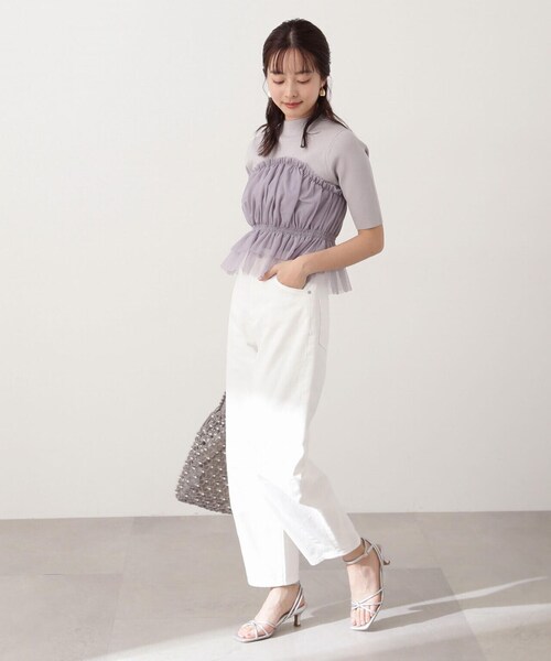 PROPORTION BODY DRESSING（プロポーションボディドレッシング）の「カーブデニム / 1214130204（デニムパンツ・レディース・ホワイト/ブルー・SMALL/MEDIUM）」の7枚目の写真