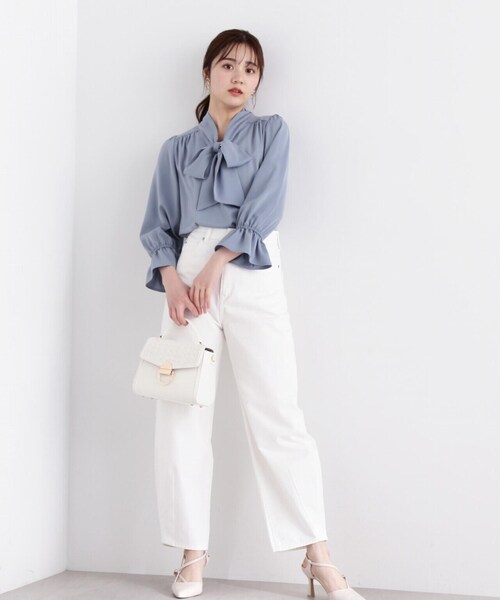 PROPORTION BODY DRESSING（プロポーションボディドレッシング）の「カーブデニム / 1214130204（デニムパンツ・レディース・ホワイト/ブルー・SMALL/MEDIUM）」の11枚目の写真