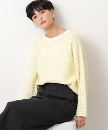 OPAQUE.CLIP | ≪ヒルナンデス！で紹介≫ ツイードライクニットプルオーバー【洗濯機洗い可】(ニット/セーター)