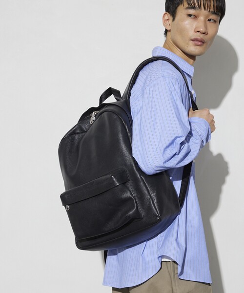 Firsthand(ファーストハンド)の「Firsthand/ファーストハンド Leather Backpack / レザーバックパック / 牛革 / 本革(バックパック/リュック・メンズ・ブラック・ONE SIZE)」の21枚目の写真