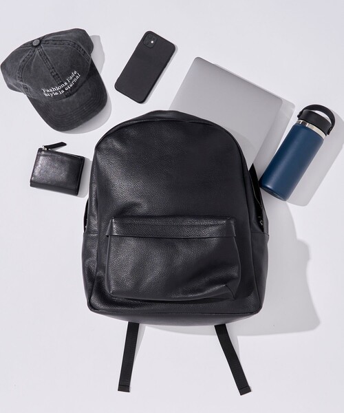 Firsthand(ファーストハンド)の「Firsthand/ファーストハンド Leather Backpack / レザーバックパック / 牛革 / 本革(バックパック/リュック・メンズ・ブラック・ONE SIZE)」の12枚目の写真
