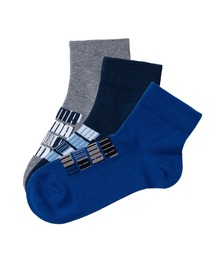 PUMA | PUMA/プーマ ブランド ロゴ キッズ ボーイズ ソックス 消臭加工 補強 吸汗速乾 ショート丈 靴下 子供用 3足セット 19cm～23cm(ソックス/靴下)