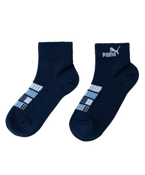 PUMA（プーマ）の「PUMA/プーマ ブランド ロゴ キッズ ボーイズ ソックス 消臭加工 補強 吸汗速乾 ショート丈 靴下 子供用 3足セット 19cm～23cm（ソックス/靴下・キッズ・マルチ・21-23cm/19-21cm/23-25cm）」の2枚目の写真