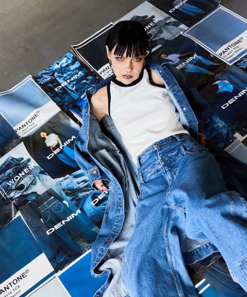 WONEM(ウォンエム)の「バイカラーリブアメスリタンクトップ(タンクトップ・レディース・ブラック/ホワイト/ブラウン・FREE)」の8枚目の写真