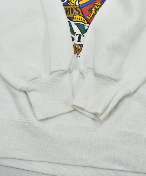 VINTAGE（ヴィンテージ）の「【ヴィンテージ古着】90's SANDERS TAVERN プリント クルーネックスウェット USA製（スウェット・メンズ・ホワイト・MEDIUM）」の9枚目の写真