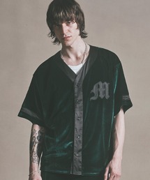 MSML（エムエスエムエル）の「VELOUR BASEBALL SHIRT / ベロア ベース