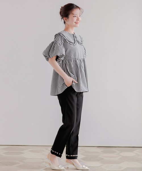 セール】【ZOZO限定商品】はしご裾パールテーパードパンツ