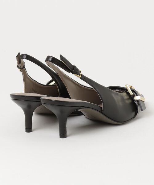 ALLSAINTS（オールセインツ）の「SELINA SLINGBACK LEATHER KITTEN HEELS | SELINA スリングバック レザー キトゥン ヒール（サンダル・レディース・ブラック・UK5/UK6/UK4/UK3）」の8枚目の写真