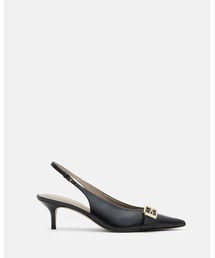 ALLSAINTS | SELINA SLINGBACK LEATHER KITTEN HEELS | SELINA スリングバック レザー キトゥン ヒール(サンダル)