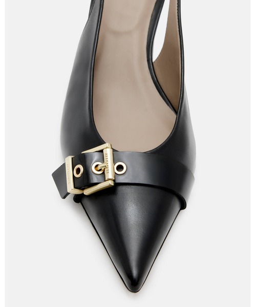 ALLSAINTS（オールセインツ）の「SELINA SLINGBACK LEATHER KITTEN HEELS | SELINA スリングバック レザー キトゥン ヒール（サンダル・レディース・ブラック・UK5/UK6/UK4/UK3）」の3枚目の写真