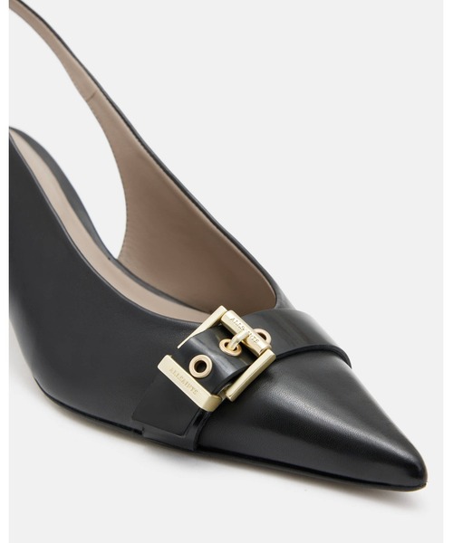 ALLSAINTS（オールセインツ）の「SELINA SLINGBACK LEATHER KITTEN HEELS | SELINA スリングバック レザー キトゥン ヒール（サンダル・レディース・ブラック・UK5/UK6/UK4/UK3）」の6枚目の写真