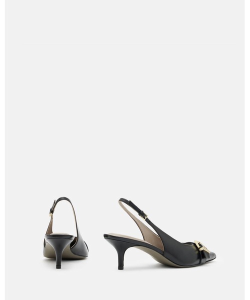 ALLSAINTS（オールセインツ）の「SELINA SLINGBACK LEATHER KITTEN HEELS | SELINA スリングバック レザー キトゥン ヒール（サンダル・レディース・ブラック・UK5/UK6/UK4/UK3）」の7枚目の写真