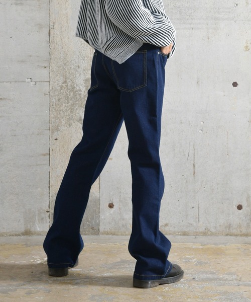 En serio TOKYO(エンソリオトーキョー)の「デニムフレアパンツ(デニムパンツ・メンズ・ブラック/インディゴブルー・MEDIUM/LARGE/X-LARGE)」の13枚目の写真