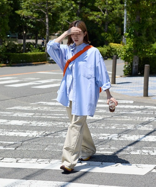 meltum(メルタム)の「OVERSIZED B.D SHIRT(シャツ/ブラウス・メンズ・ホワイト/ブラック/ネイビー/サックスブルー・FREE)」の7枚目の写真