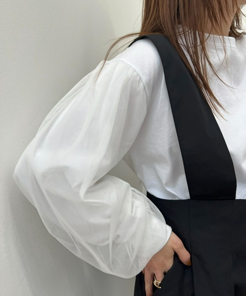 y/m(イム)の「カット×ドッキングトップス(Tシャツ/カットソー・レディース・マルチ/その他1・FREE)」の2枚目の写真