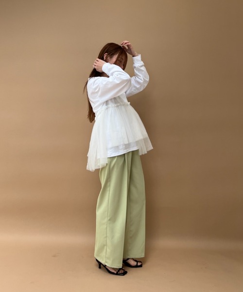 y/m(イム)の「カット×ドッキングトップス(Tシャツ/カットソー・レディース・マルチ/その他1・FREE)」の3枚目の写真