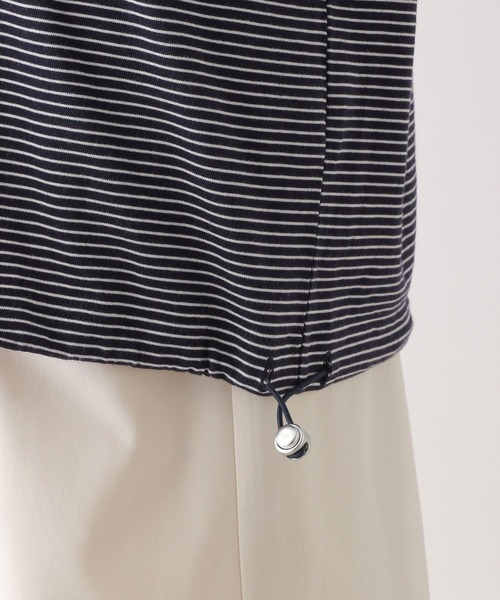 LEPSIM(レプシィム)の「ピンボーダーBIGロンT 108065(Tシャツ/カットソー・レディース・グリーン/ブルー/グレー・FREE)」の18枚目の写真