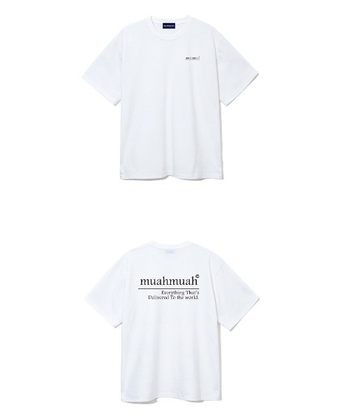 muahmuah(ムーアムーア)の「A'GEM/9 × .kom 『muah muah/ムーアムーア』SIGNATURE BACK POINT HALF T-SHIRT/シグニチャーバックポイントハーフTシャツ(Tシャツ/カットソー・レディース・ブラック/ホワイト・FREE)」の11枚目の写真